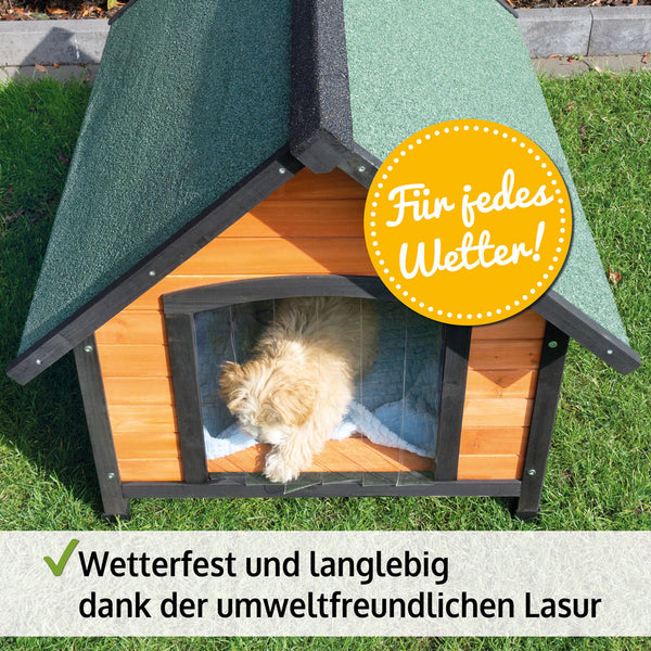 Hundehütte Luna L Wetterfest mit Dachluke