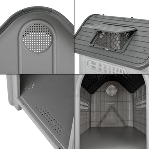 Hundehütte Barry 87x72x75.5cm Grau