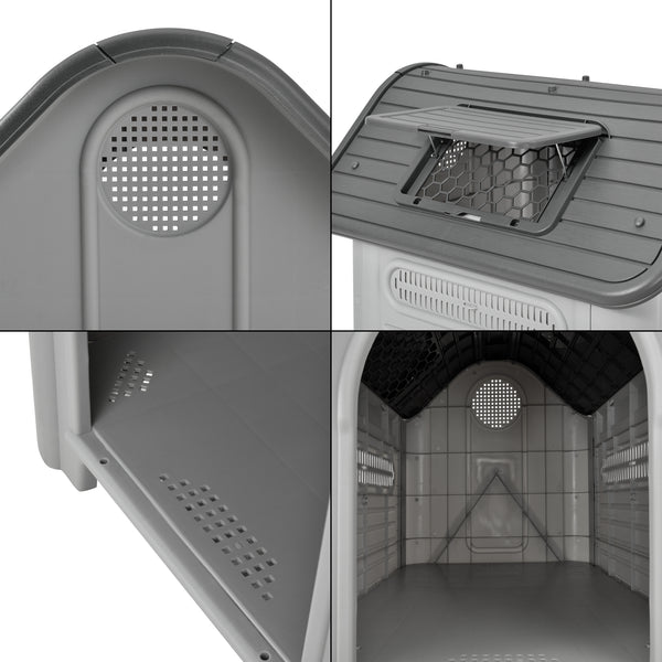 Hundehütte Barry 87x72x75.5cm Grau