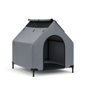 Hundehütte erhöht 90 x 65 cm anthrazit