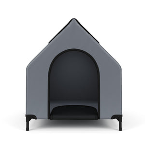 Hundehütte erhöht 90 x 65 cm anthrazit