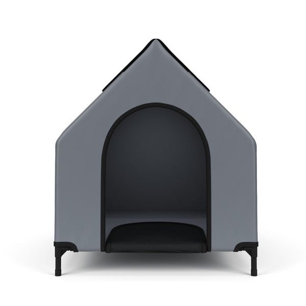 Hundehütte erhöht 90 x 65 cm anthrazit