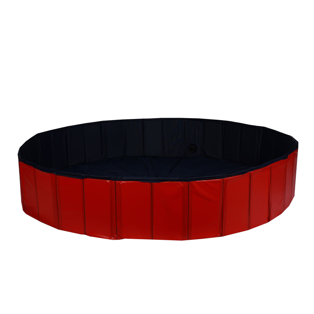 Dog pool 160 x 30 cm red