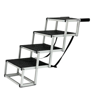 Hundetreppe faltbar mit 4 Stufen 77 x 44 x 64 cm