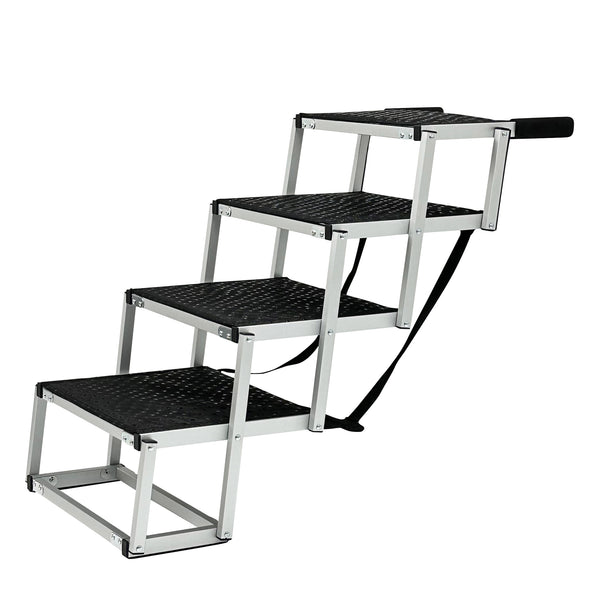 Hundetreppe faltbar mit 4 Stufen 77 x 44 x 64 cm
