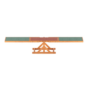 Agility Hundewippe 179 x 30 cm natur/grün/rot