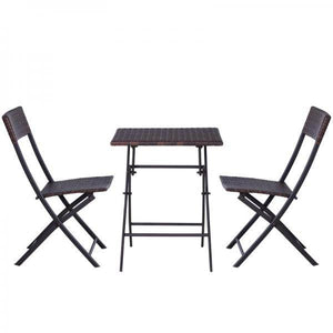 Bistroset Polyrattan 3 tlg. Sitzgarnitur Balkonset