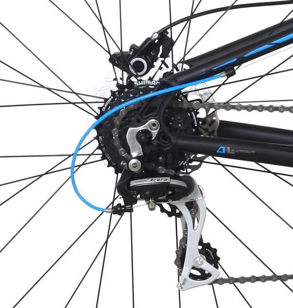 TOTEM vollgefedertes Mountainbike, schwarz/blau - Rahmen: 46cm