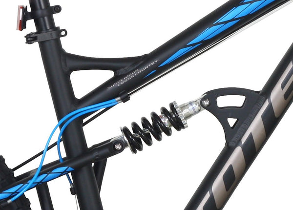 TOTEM vollgefedertes Mountainbike, schwarz/blau - Rahmen: 46cm
