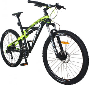 TOTEM vollgefedertes Mountainbike, schwarz/gelb - Rahmen: 46cm