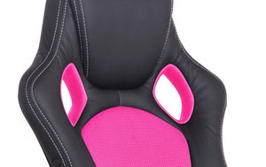 Chaise de bureau, siège de sport, fauteuil de direction, rose