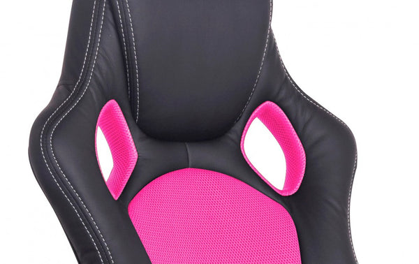 Chaise de bureau, siège de sport, fauteuil de direction, rose
