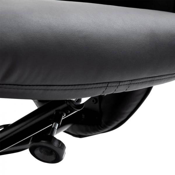 Relaxsessel mit Fusshocker Liegefunktion Massagesessel Kunstleder Schwarz