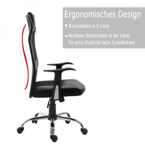 Bürostuhl Drehstuhl höhenverstellbar ergonomisch PU schwarz