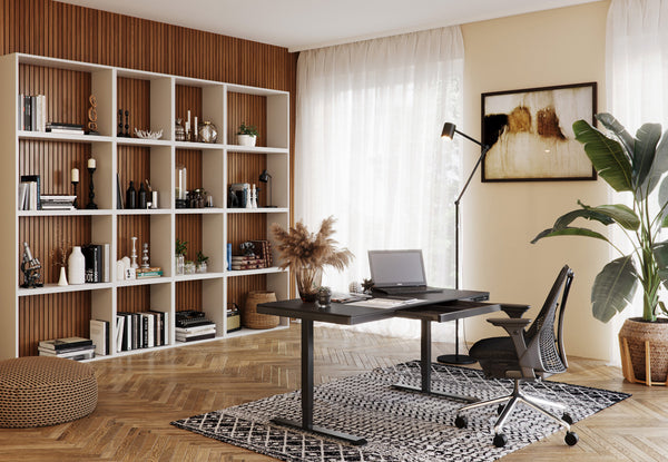 Bureau assis-debout électrique avec tiroir, 120 x 60 cm, noir