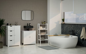 Wandregal Leiterregal 43 x 90 cm weiss