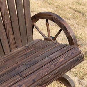 Gartenbank 2-Sitzer Rustikal Dunkelbraun