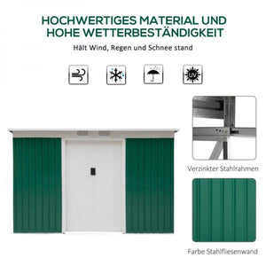 Gerätehaus Gartenhaus Geräteschuppen Dunkelgrün