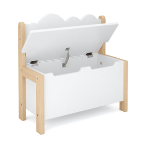 Kindersitzbank mit Stauraum DREAMYCLOUD 60 x 55 cm weiss/natur