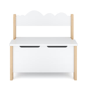 Kindersitzbank mit Stauraum DREAMYCLOUD 60 x 55 cm weiss/natur