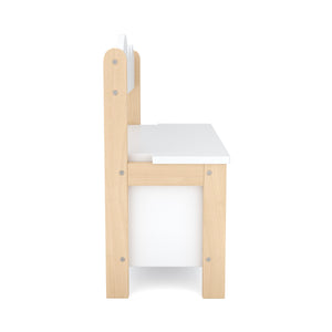 Kindersitzbank mit Stauraum DREAMYCLOUD 60 x 55 cm weiss/natur
