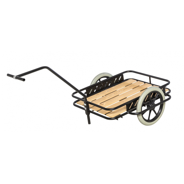Karren Handwagen, bis 150kg belastbar, 2 unplattbare Reifen, schwarz