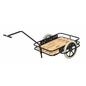 Karren Handwagen, bis 150kg belastbar, 2 unplattbare Reifen, schwarz