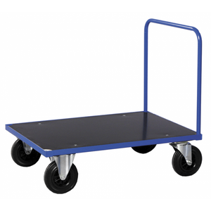 Plattformwagen Plattformwagen, bis 500kg belastbar, 2 Bockrollen, 2 Lenkrollen, blau