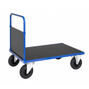 Plattformwagen Plattformwagen, bis 500kg belastbar, 2 Bockrollen, 2 Lenkrollen, blau