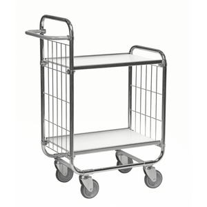 Etagenwagen Komissionierwagen 2 Böden bis 250kg belastbar, 4 Lenkrollen