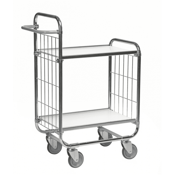 Etagenwagen Komissionierwagen 2 Böden bis 250kg belastbar, 4 Lenkrollen
