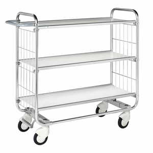Etagenwagen 3 Böden, bis 250kg belastbar, 4 Lenkrollen, verzinkt