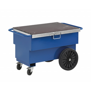 Baustellenwagen Werkzeugwagen, bis 400kg belastbar, 2 Lenk- und 2 Bockrollen, blau