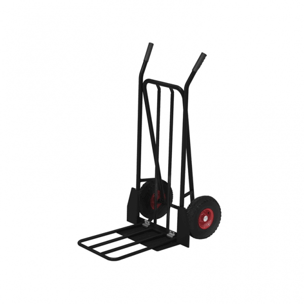 Gepäck- & Sackkarre 780 x 555 x 1110 mm, Schwarz, Luftbereift 260 mm, KM104-S