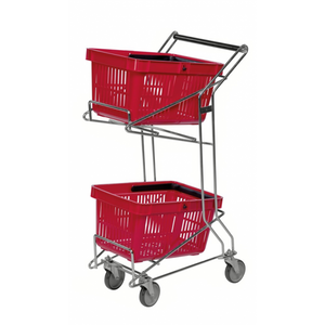 Gitterwagen Einkaufswagen, bis 60kg belastbar, 4 Lenkrollen, verzinkt
