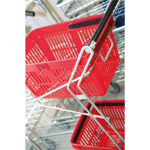Gitterwagen Einkaufswagen, bis 60kg belastbar, 4 Lenkrollen, verzinkt