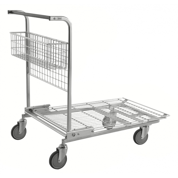 Plattformwagen Grossgüterwagen, bis 200kg belastbar, 4 Lenkrollen, verzinkt