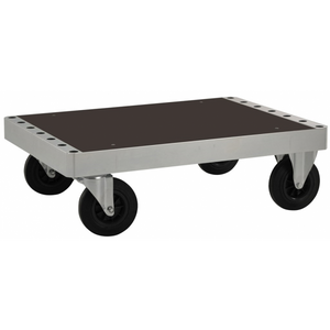 Plattformwagen Plattformwagen, bis 800kg belastbar, 2 Bockrollen, 2 Lenkrollen, silber