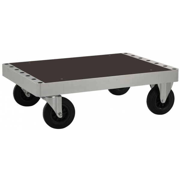 Plattformwagen Plattformwagen, bis 800kg belastbar, 2 Bockrollen, 2 Lenkrollen, silber