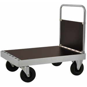 Plattformwagen Plattformwagen, bis 800kg belastbar, 2 Bockrollen, 2 Lenkrollen, silber
