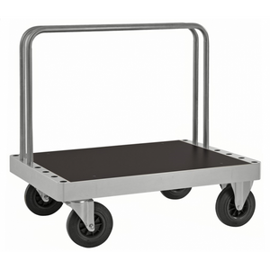 Plattformwagen Plattenwagen, bis 800kg belastbar, 2 Bockrollen, 2 Lenkrollen, silber