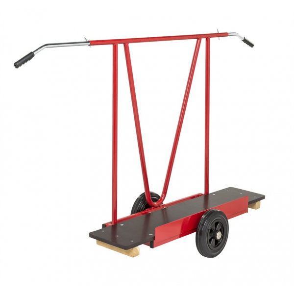 Scheibenwagen Plattenwagen, bis 200kg belastbar, Vollgummiräder 250mm, rot