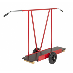 Scheibenwagen Plattenwagen, bis 200kg belastbar, Vollgummiräder 250mm, rot