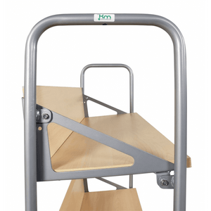 Archivwagen in Birkeoptik mit 2 schrägen Böden 50kg Tragkraft