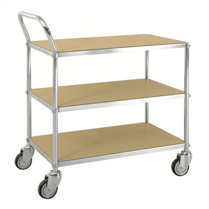 ESD-Etagenwagen mit 3 Böden bis 150kg belastbar, 4 Lenkrollen