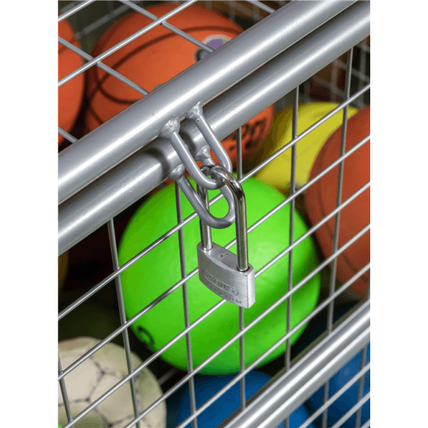 Gitterwagen bis 150kg belastbar, 4 Lenkrollen, 2 davon mit Bremse, grau