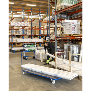 Extra großer Plattformwagen, bis 500kg belastbar, 2 Bockrollen, 2 Lenkrollen
