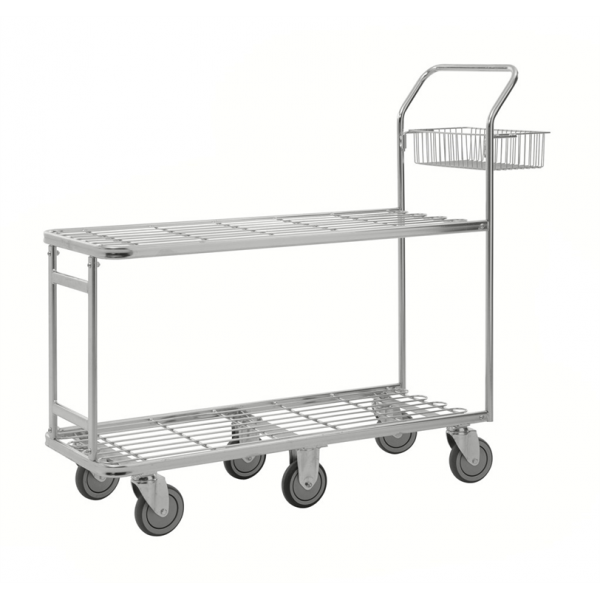 Gitterwagen Großer Einkaufswagen, 430x1320x1120mm (BxLxH), bis 400kg belastbar