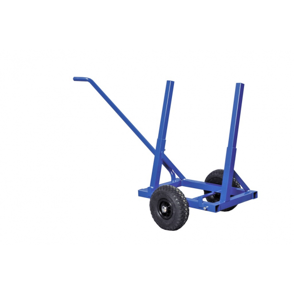 Scheibenwagen Plattenwagen, bis 200kg belastbar, Luftbereift 260mm, blau
