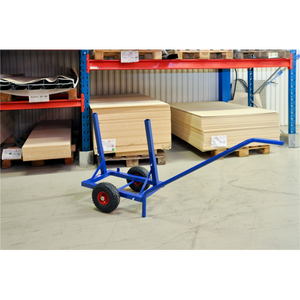 Scheibenwagen Plattenwagen, bis 200kg belastbar, Luftbereift 260mm, blau